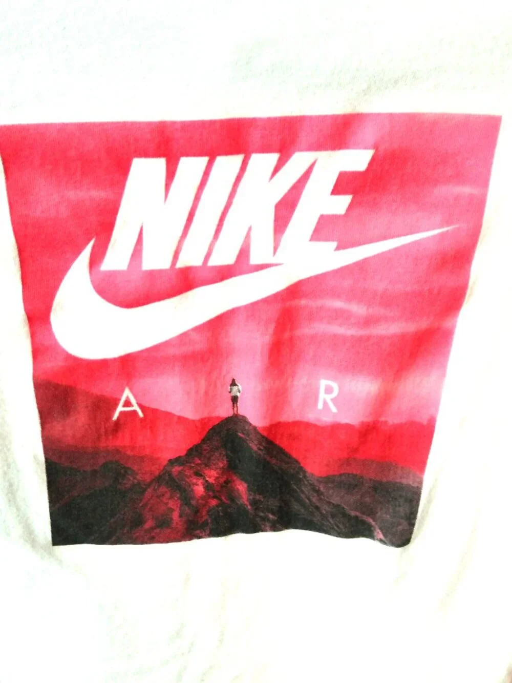 Nike Air Basketball Boy's Size Small T-Shirt White, Short Sleeves Pink Graphic
